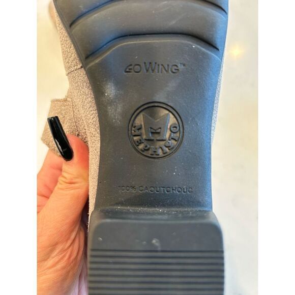 Mephisto Metallic taupe Heeled Mary Jane shoes size 7 comfort - Picture 9 of 9